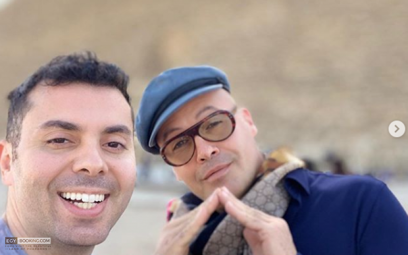 International American Actor Billy Zain, Star of Titanic, Visits The Pyramids.