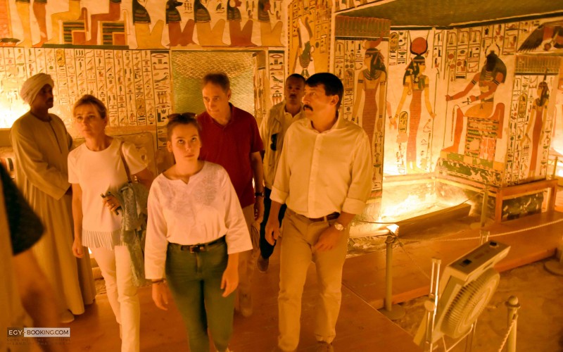 Tours of the President of Hungary in the ancient temples and tombs of Luxor