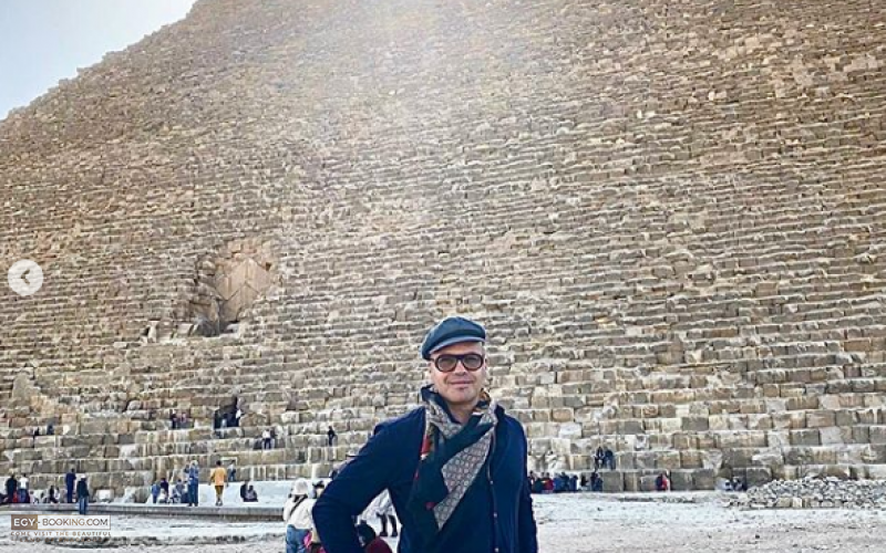 International American Actor Billy Zain, Star of Titanic, Visits The Pyramids.
