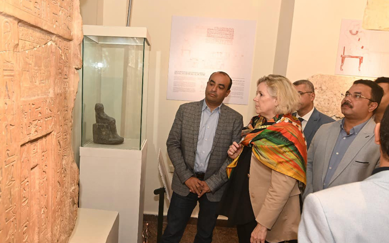 جولة تفقدية لأمين عام المجلس الأعلى للآثار بمشاريع الترميم الجارية بمنطقة أبيدوس الأثرية بمحافظة سوهاج