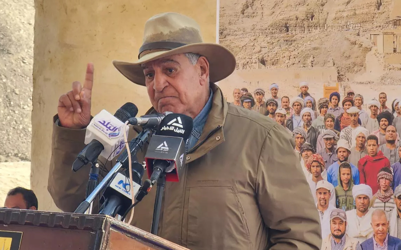 زاهى حواس يعلن عن العديد من الاكتشافات الأثرية فى ظلال معبد الملكة حتشبسوت
